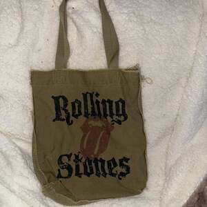 Vintage Rolling Stones 2007 Army Green Canvas Tote Bag